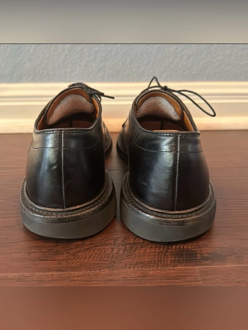 Allen Edmonds Warren Split Toe Derby Men's Size 10B Black Leather Lace Up Dress